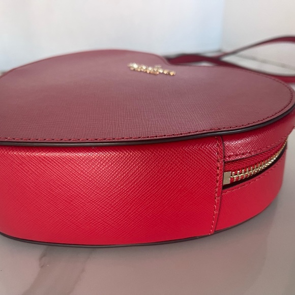 Kate Spade New York Love Shack Red Heart Purse Crossbody Handbag Red Leather NEW - Picture 7 of 14